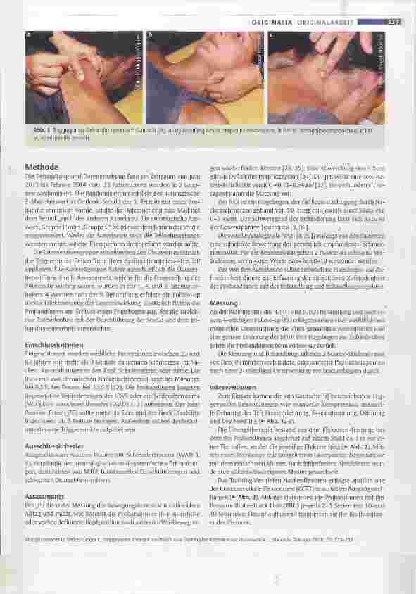 Vorschauseite 3: Triggerpunkt-Therapie zusätzlich zum Training bei Patienten mit chronischen Nackenschmerzen