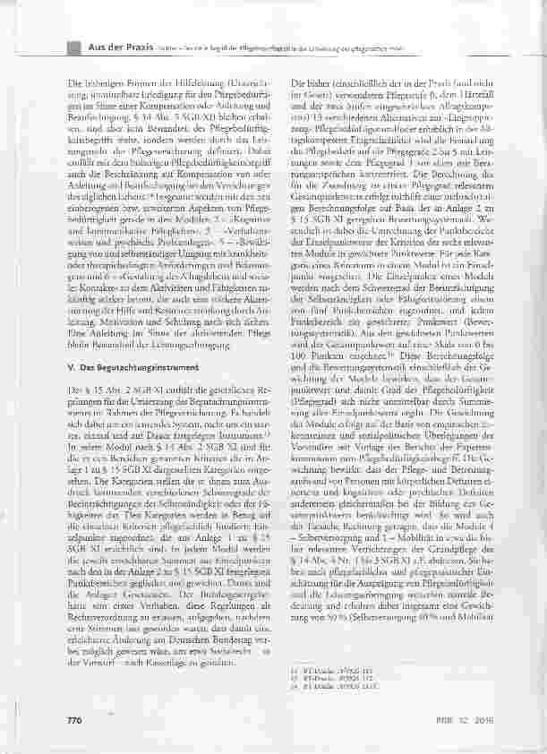 Vorschauseite 4: Der neue Begriff der Pflegebedürftigkeit in der Umsetzung der pflegerischen Praxis