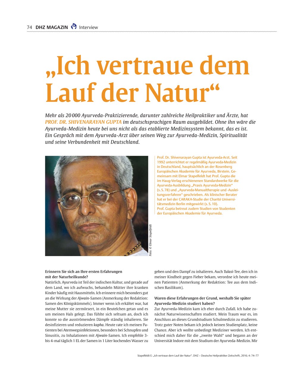 Vorschauseite 1: „Ich vertraue dem Lauf der Natur“