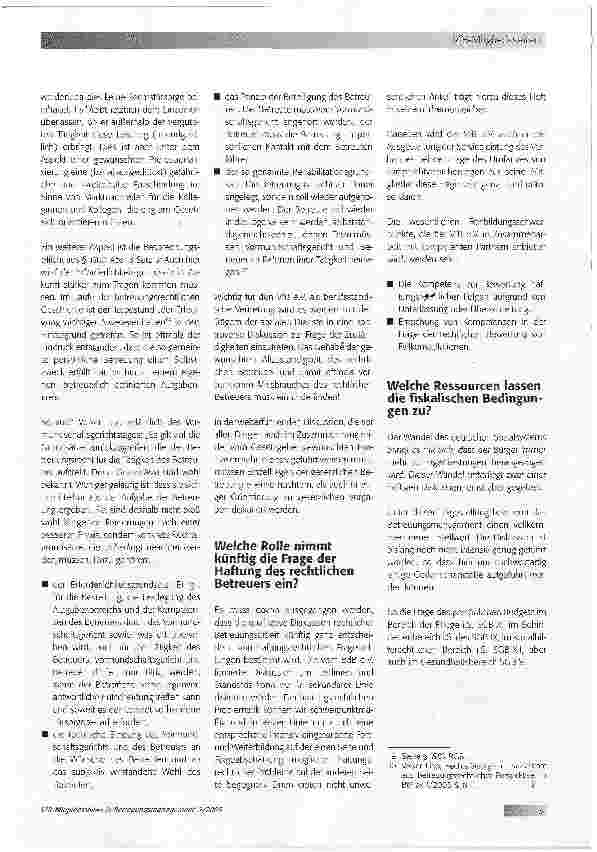 Vorschauseite 3: VfB-Mitgliedsseiten in Betreuungsmanagement -Mitteilungen des Verbandes freiberuflicher Betreuer/innen e. V. Das 2. Betreuungsrechtsänderungsgesetz und seine Folgen