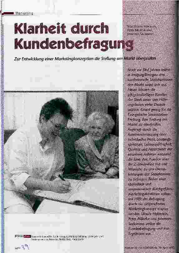 Vorschauseite 1: Klarheit durch Kundenbefragung Zur Entwicklung einer Marketingkonzeption die Stellung am Markt überprüfen