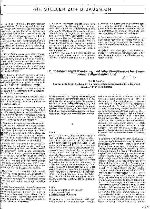 Vorschauseite 1: Fünf Jahre Langzeitbeatmung und Inhalationstherapie bei einem querschnittgelähmten Kind