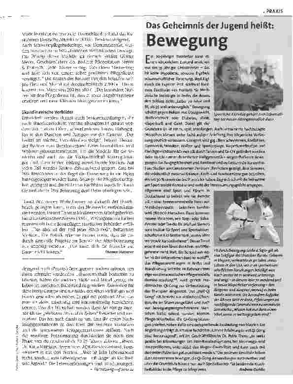Vorschauseite 4: Die neuen Alten. .. und die Pflege von morgen