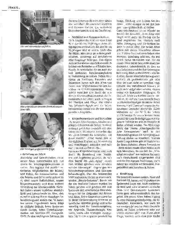 Vorschauseite 5: Die neuen Alten. .. und die Pflege von morgen