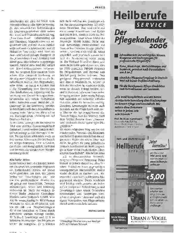 Vorschauseite 6: Die neuen Alten. .. und die Pflege von morgen