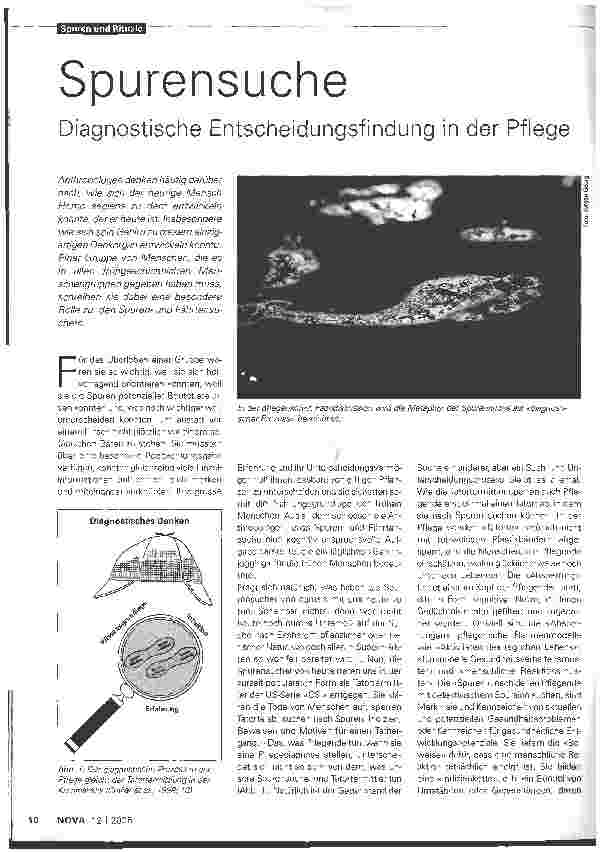 Vorschauseite 1: Spurensuche - Diagnostische Entscheidungsfindung in der Pflege