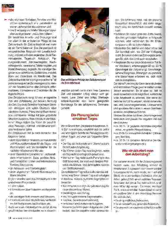 Vorschauseite 3: Pflege unter Zeitdruck Zeitmanagement in der Pflege