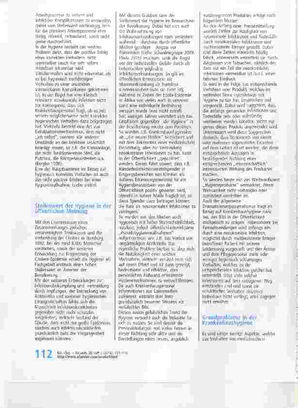 Vorschauseite 2: Psychologische Aspekte der Krankenhaushygiene