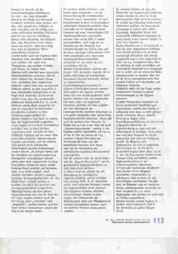 Vorschauseite 3: Psychologische Aspekte der Krankenhaushygiene
