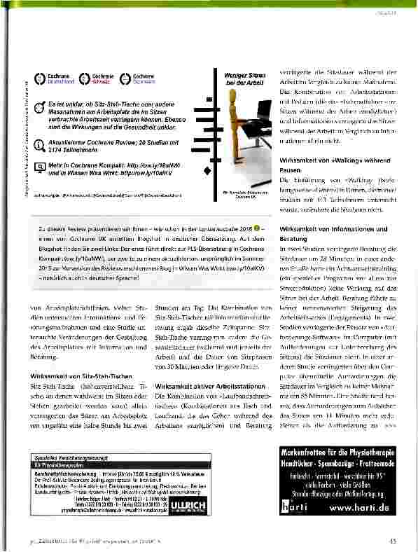 Vorschauseite 2: Cochrane-Update 5_2016 Neues aus der Cochrane Library