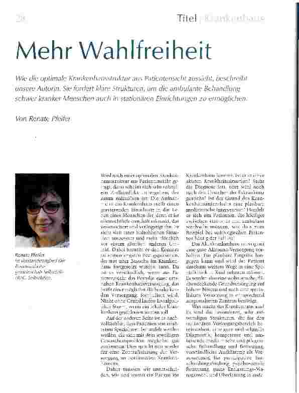Vorschauseite 1: Mehr Wahlfreiheit