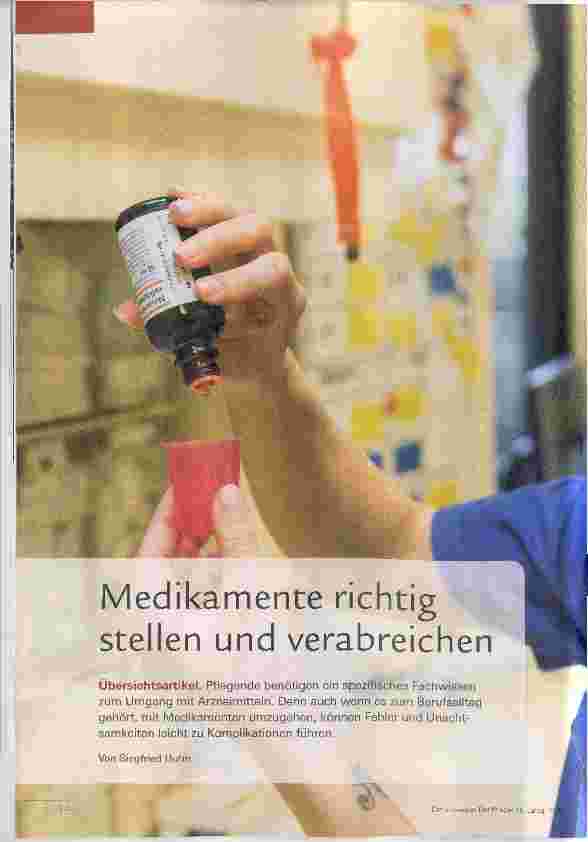 Vorschauseite 1: Medikamente richtig stellen und verabreichen