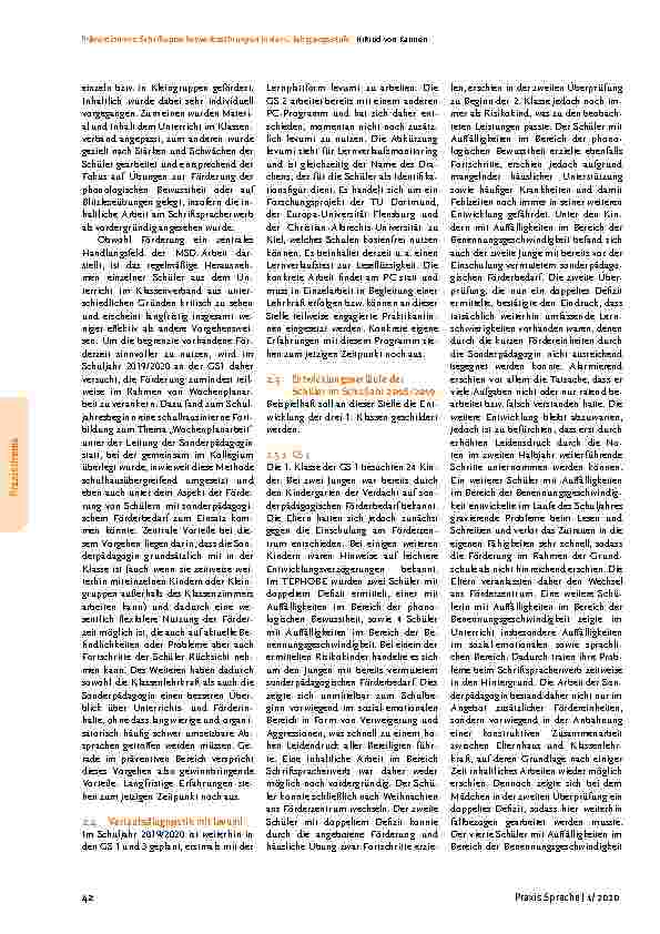 Vorschauseite 3: Prävention von Schriftspracherwerbsstörungen in der 1. Jahrgangsstufe