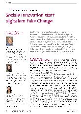 Vorschauseite 1: Soziale Innovation statt digitalem Fake Change