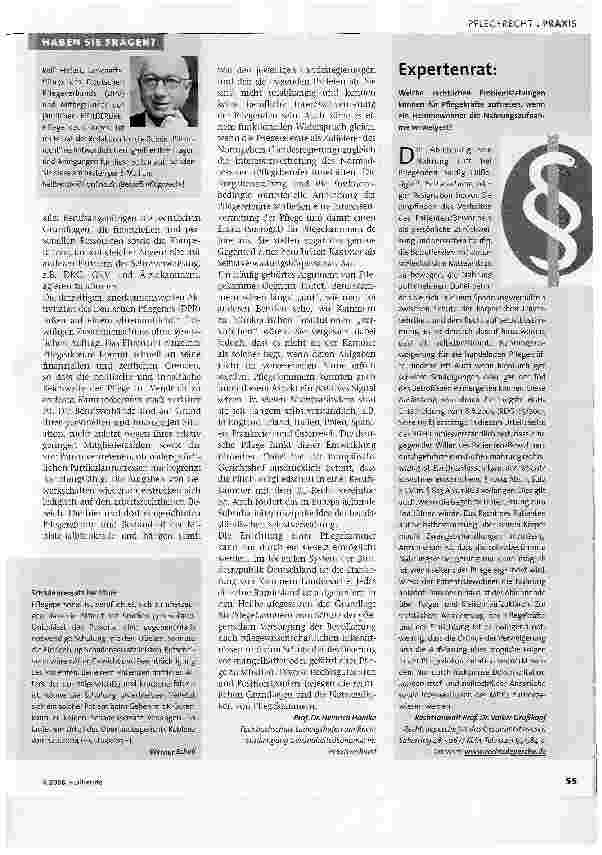 Vorschauseite 2: Wo bleibt die Pflegekammer?