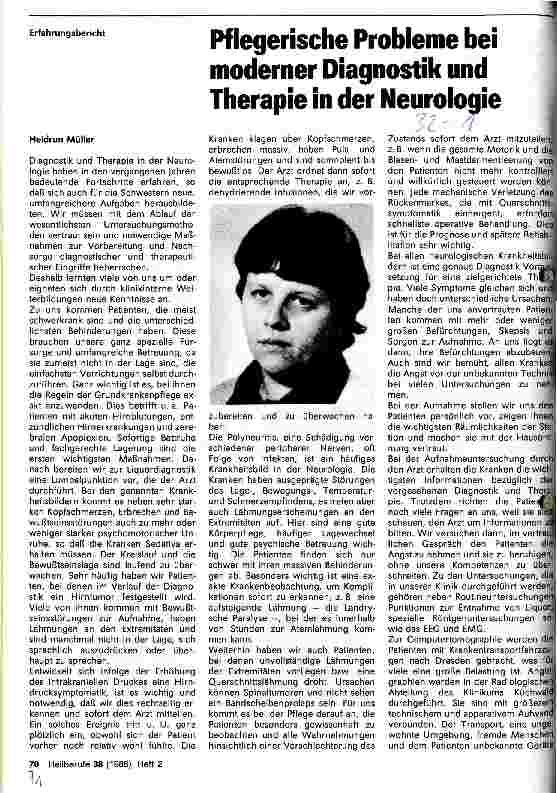 Vorschauseite 1: Pflegerische Probleme bei moderner Diagnostik und Therapie in der Neurologie