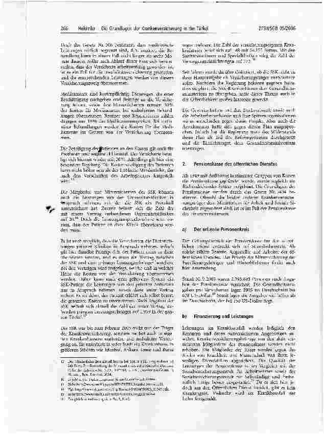 Vorschauseite 3: Die Grundlagen der Krankenversicherungund die geplante Einführung einer AllgemeinenKrankenversicherung in der Türkei