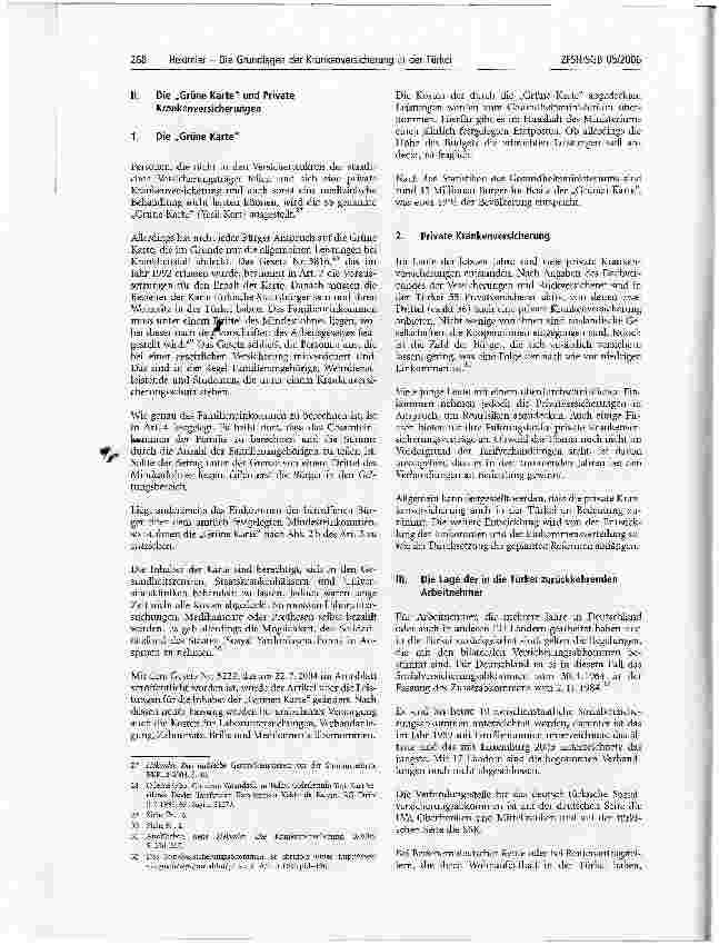 Vorschauseite 5: Die Grundlagen der Krankenversicherungund die geplante Einführung einer AllgemeinenKrankenversicherung in der Türkei