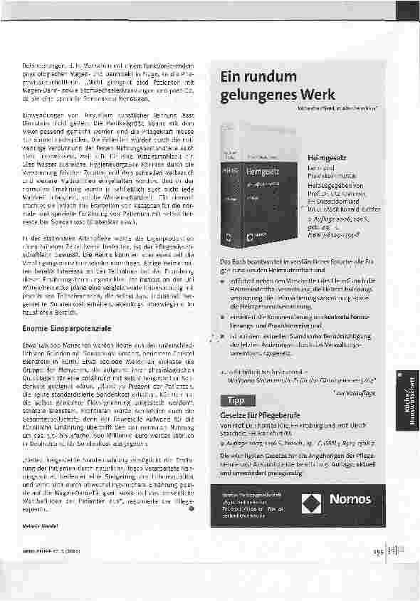 Vorschauseite 2: Sondenkost selbst gemachtMit selbst hergestellter Sondenkost das Leben normalisieren