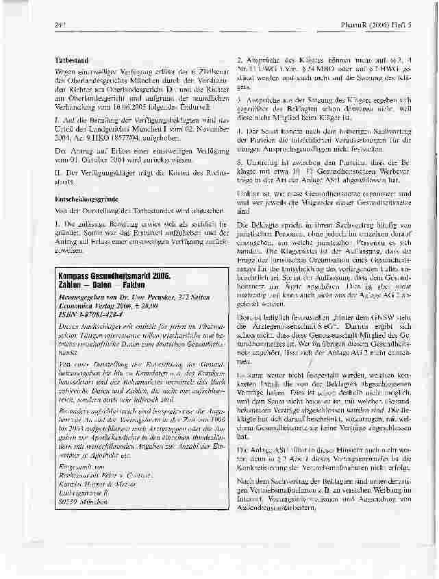 Vorschauseite 2: Werbevertrag zwischen Pharmahersteller und Gesundheitsnetz unter Beteiligung von Ärzten