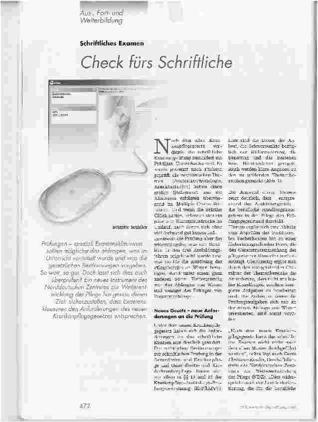 Vorschauseite 1: Check fürs Schriftliche