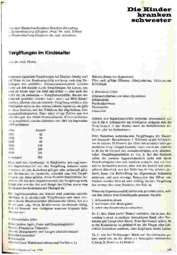 Vorschauseite 1: Vergiftungen im Kindesalter