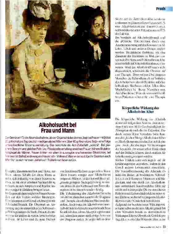 Vorschauseite 2: Alkoholmißbrauch im Alter