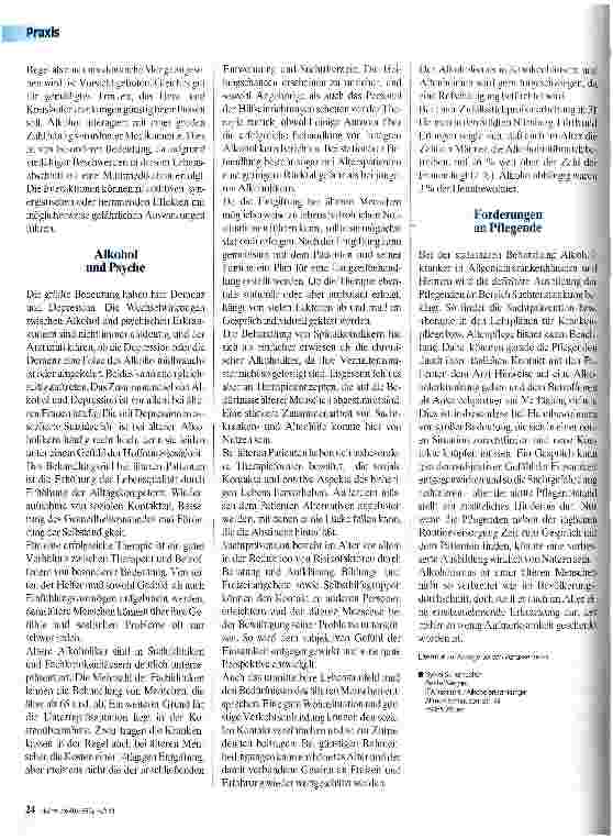 Vorschauseite 3: Alkoholmißbrauch im Alter