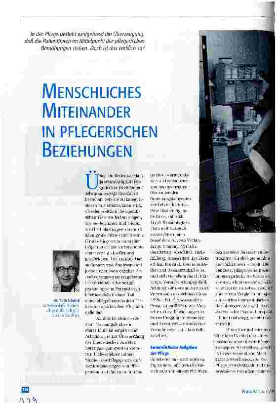 Vorschauseite 1: Menschliches Miteinander in pflegerischen Beziehungen