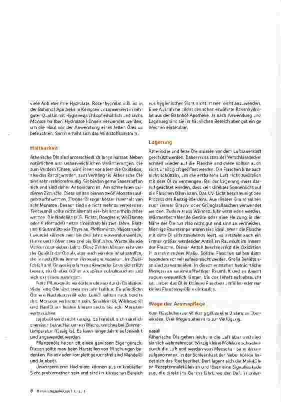 Vorschauseite 3: Das Arbeitsmaterial in der Aromapflege