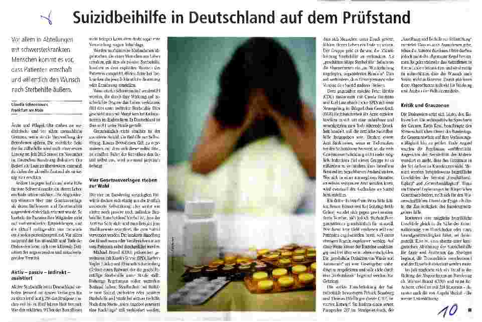 Vorschauseite 1: Suizidbeihilfe in Deutschland auf dem Prüfstand