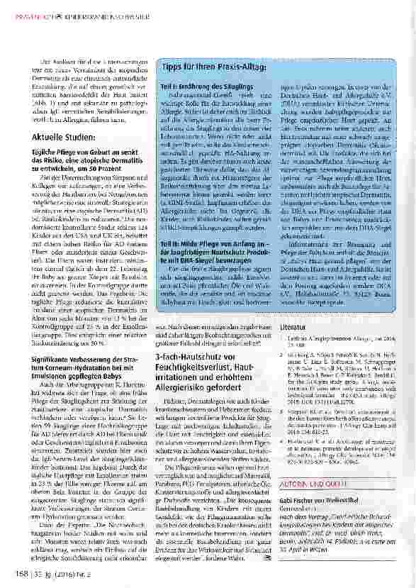 Vorschauseite 4: Neue Chancen bei Allergierisiko: Prävention durch Stillen, HA-Nahrung und Pflege von Anfang an