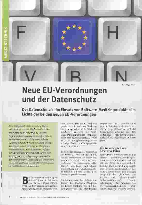 Vorschauseite 1: Neue EU-Verordnungen und der Datenschutz