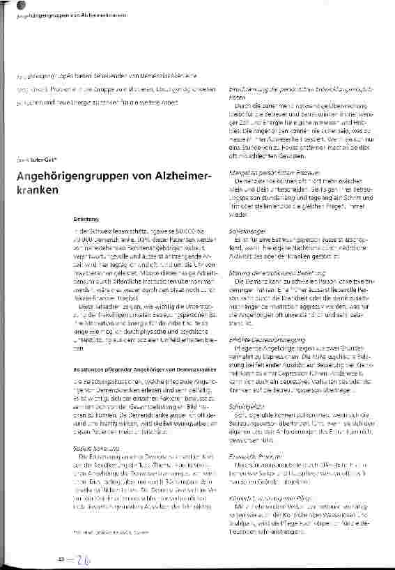 Vorschauseite 1: Angehörigengruppen von Alzheimerkranken