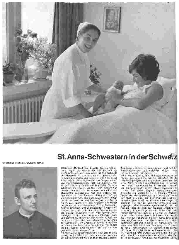 Vorschauseite 1: St. Anna-Schwestern in der Schweiz