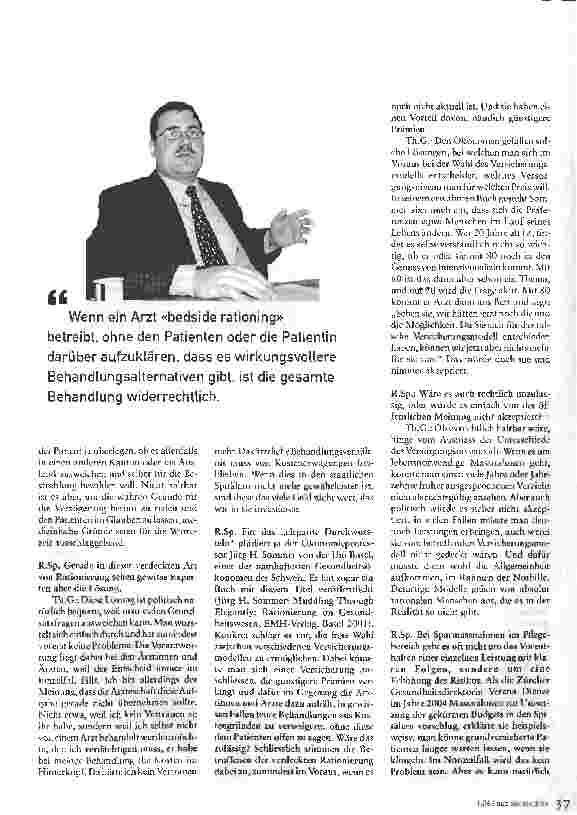 Vorschauseite 6: Kritische Gedanken zu einer Rationierung der MedizinEs gibt einen Rechtsanspruch auf Gesundheitsversorgung