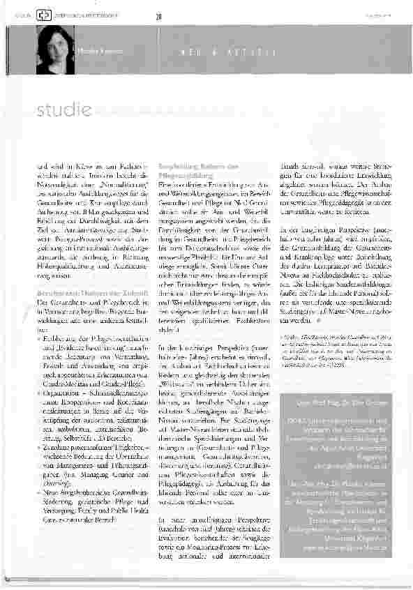 Vorschauseite 2: quo vadis pflegeausbildung?