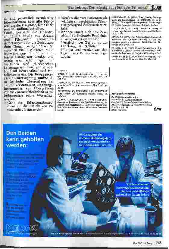 Vorschauseite 5: Was bedeutet Zufriedenheit aus Sicht der Patienten? Neue Dimensionen des Total Quality Management im Krankenhaus
