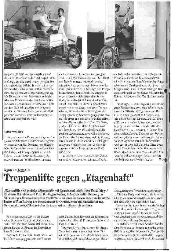 Vorschauseite 1: Treppenlifte gegen Etagenhaft