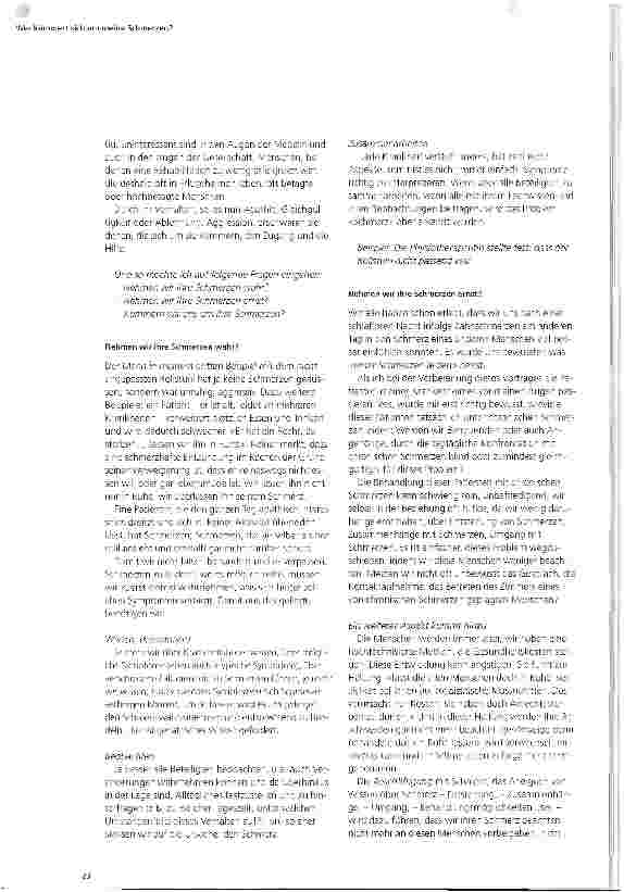 Vorschauseite 2: Wer kümmert sich um meine Schmerzen?