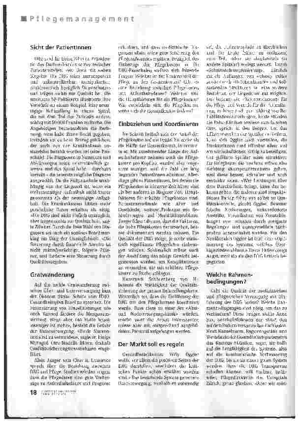Vorschauseite 3: Das Für und Wider von Fallpauschalen