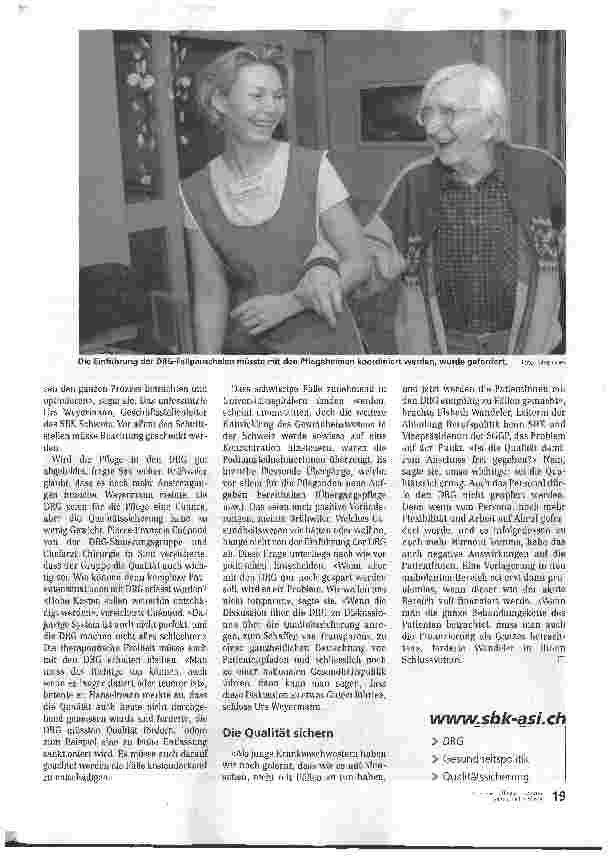 Vorschauseite 4: Das Für und Wider von Fallpauschalen