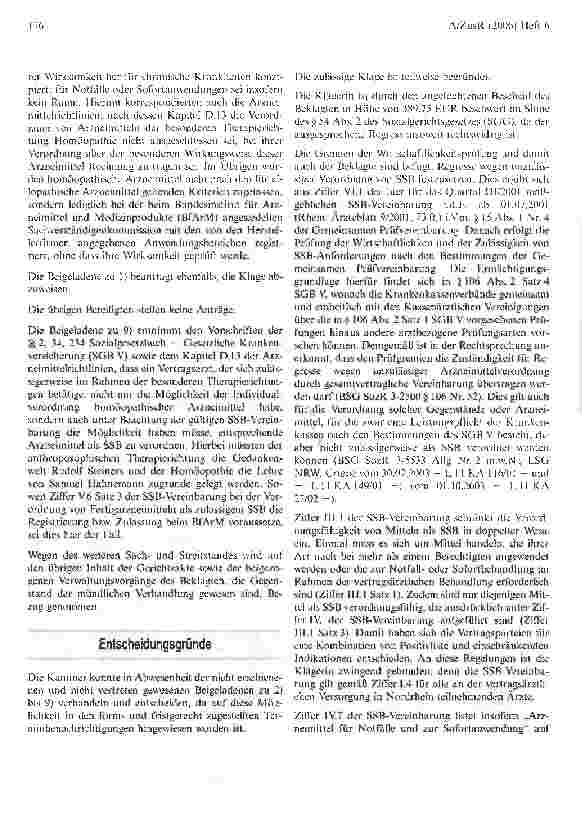 Vorschauseite 2: Verordnung homöopathischer Arzneimittel als Sprechstundenbedarf teilweise zulässig