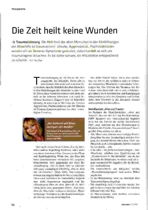 Vorschauseite 1: Die Zeit heilt keine Wunden