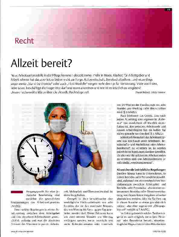 Vorschauseite 1: Allzeit bereit?