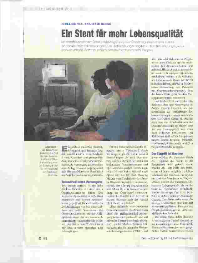 Vorschauseite 1: Ein Stent für mehr Lebensqualität