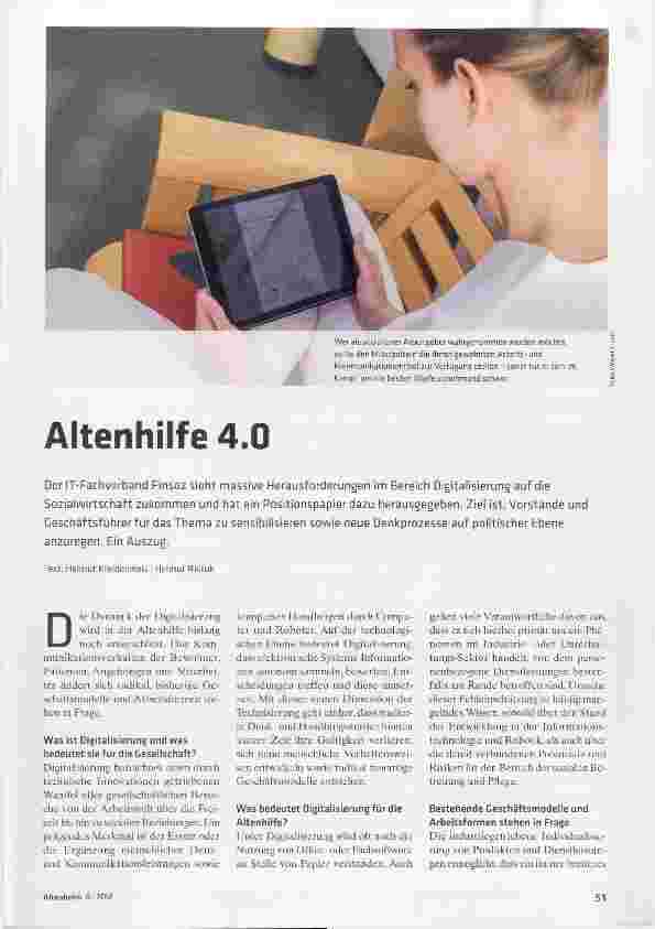 Vorschauseite 1: Altenhilfe 4.0