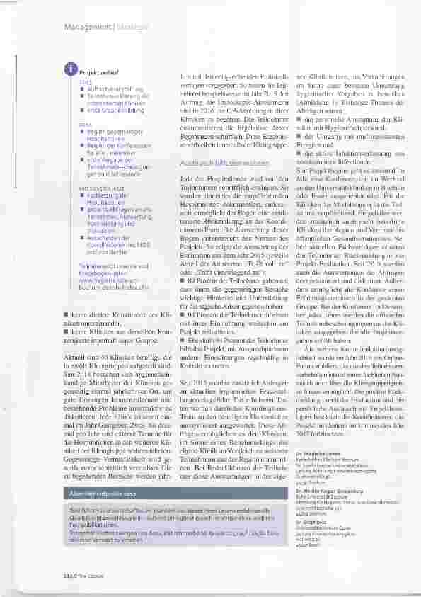 Vorschauseite 3: Modellregion Hygiene Ruhrgebiet Über den Tellerrand geschaut