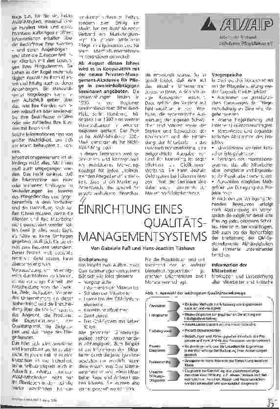 Vorschauseite 1: Einrichtung eines Qualitätsmanagementsystems