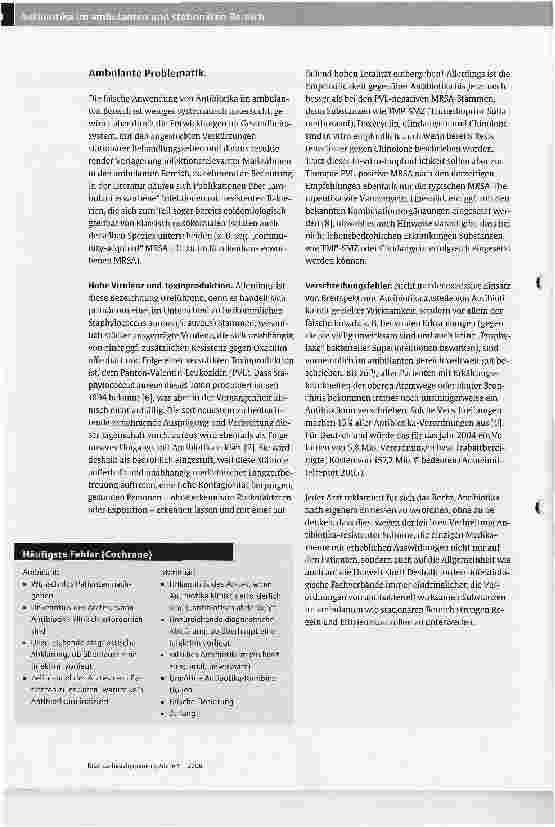 Vorschauseite 4: Antibiotika im ambulanten und stationären Bereich